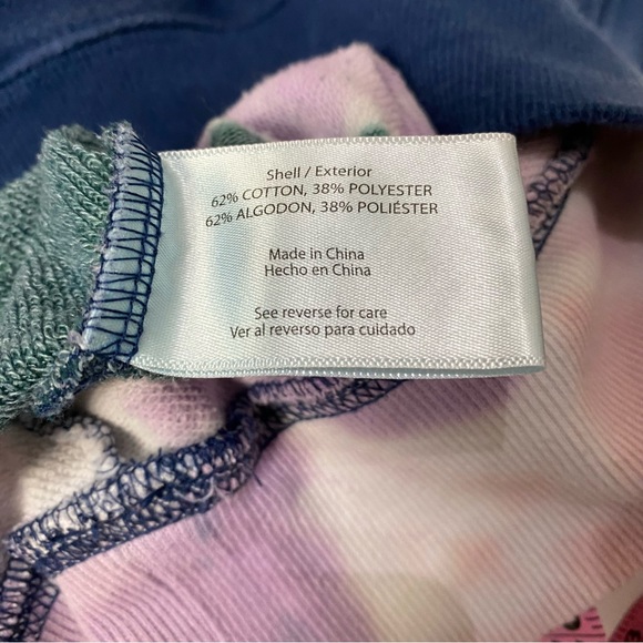 Wildfox Ombre Tie dye Hoodie Sweatshirt Blue Pink Purple Green - Picture 10 of 10